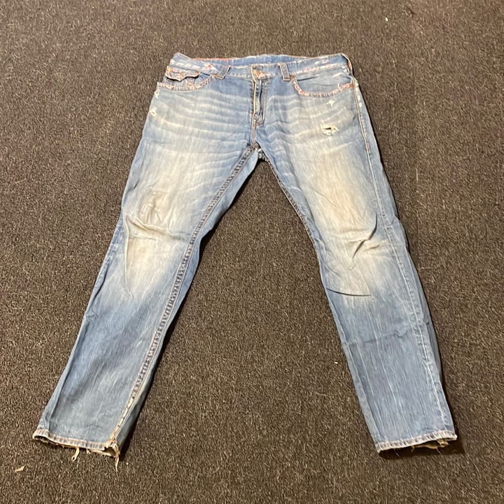 True Religion , size 40 , ‘Rockstar’ jeans , #rippedjeans  , worn